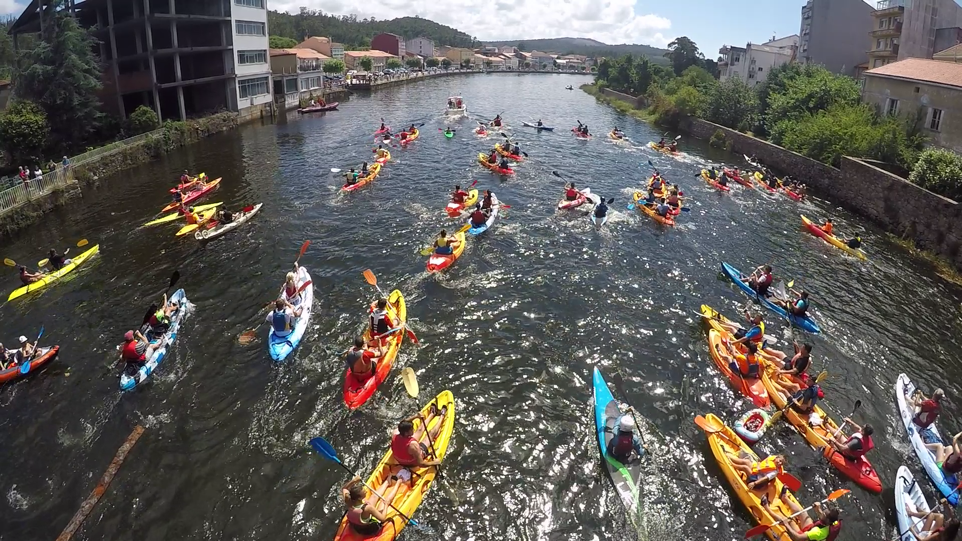 Salida del descenso en kayak